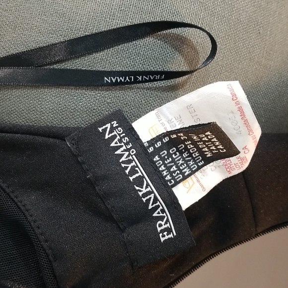 Frank Lyman size 6 black dress made in Canada stretchy fabric.  Designer quality - Picture 11 of 14